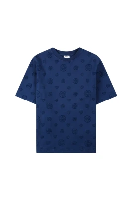 Applique Monogram Oversized Kortärmad T-shirt