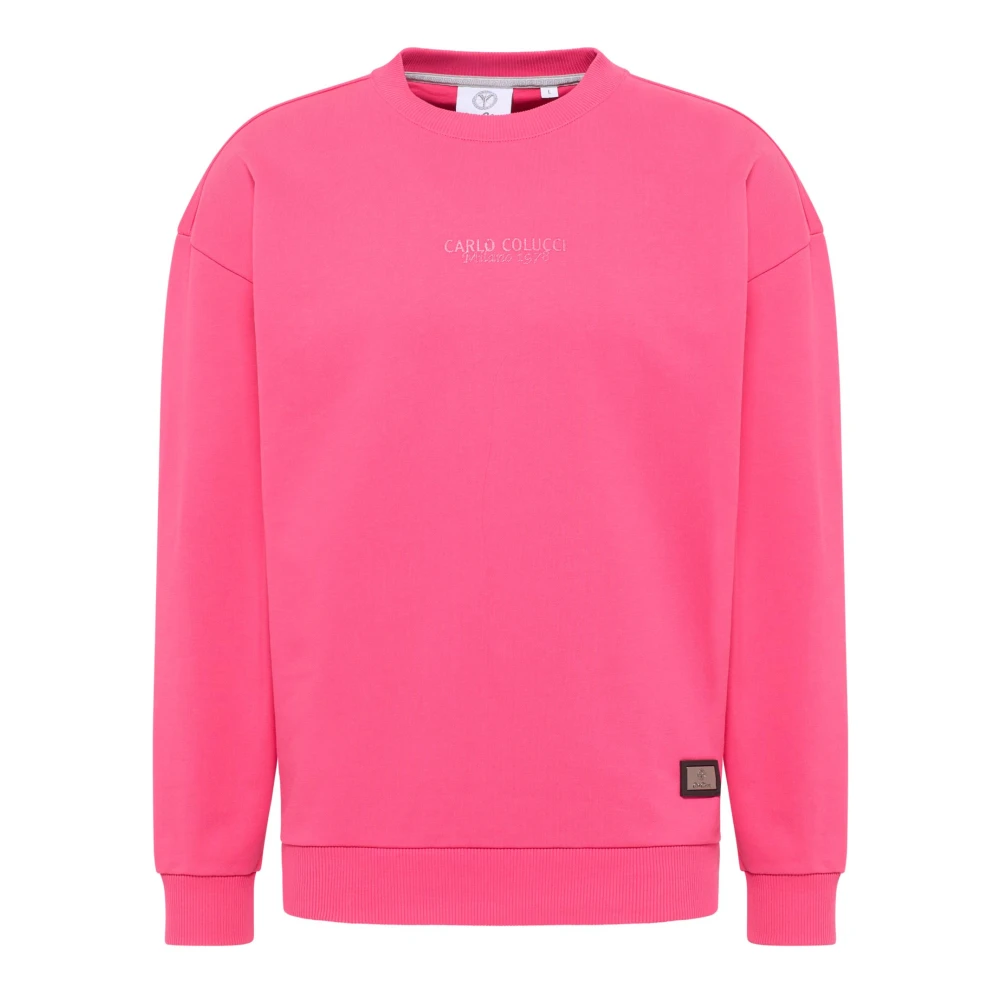 Carlo colucci Premium Sweatshirt La Famiglia D'ottavio Pink Heren