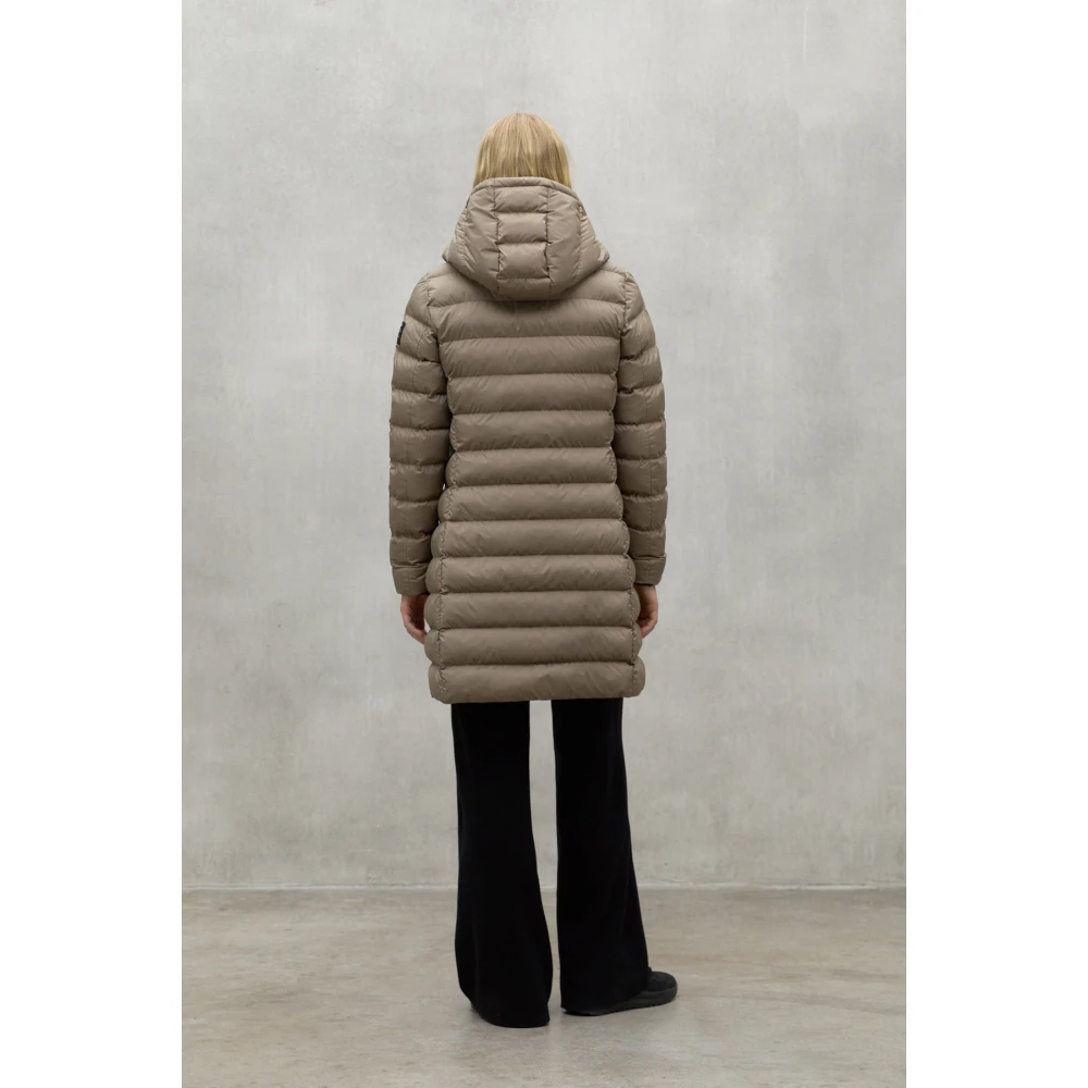 Ecoalf Stijlvolle Jas in Mocca Kleur Beige Dames