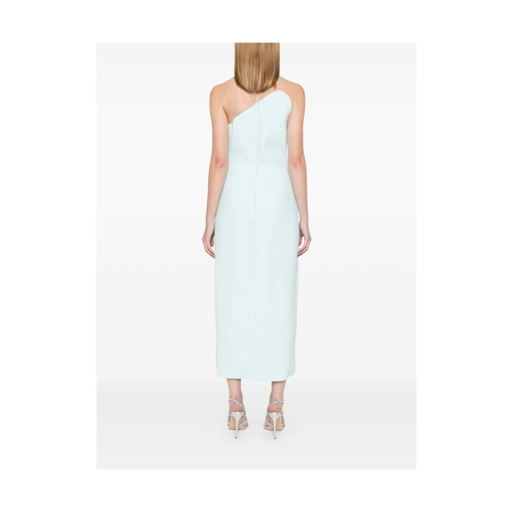 David Koma Blauwe Bodycon Jurk met Tule Paneel Blue Dames
