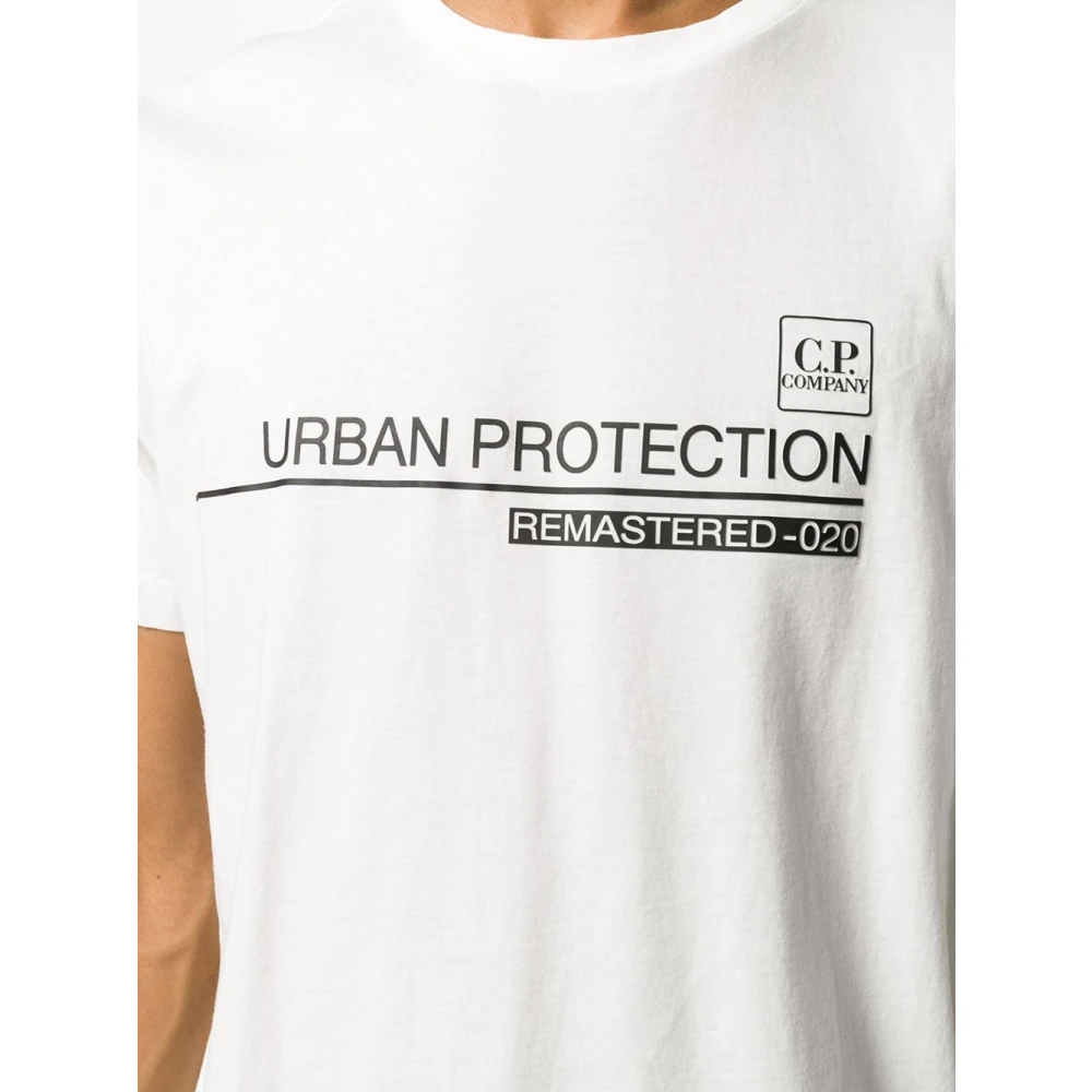 C.P. Company Jersey Small Logo Label T-Shirt White Heren