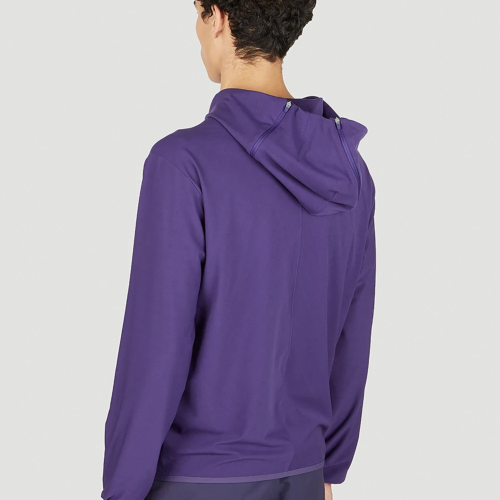 Post Archive Faction Center Hooded Sweatshirt Purple Heren