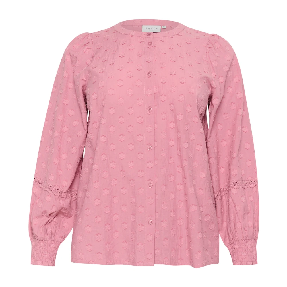 Kaffe Curve Smock Cuff Overhemdblouse Mesa Rose Pink Dames