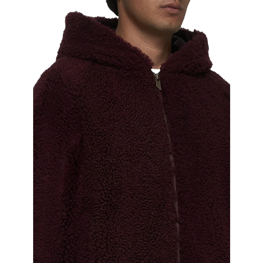 Salvatore Santoro Omkeerbare Raglan Bordeaux Jas Red Heren