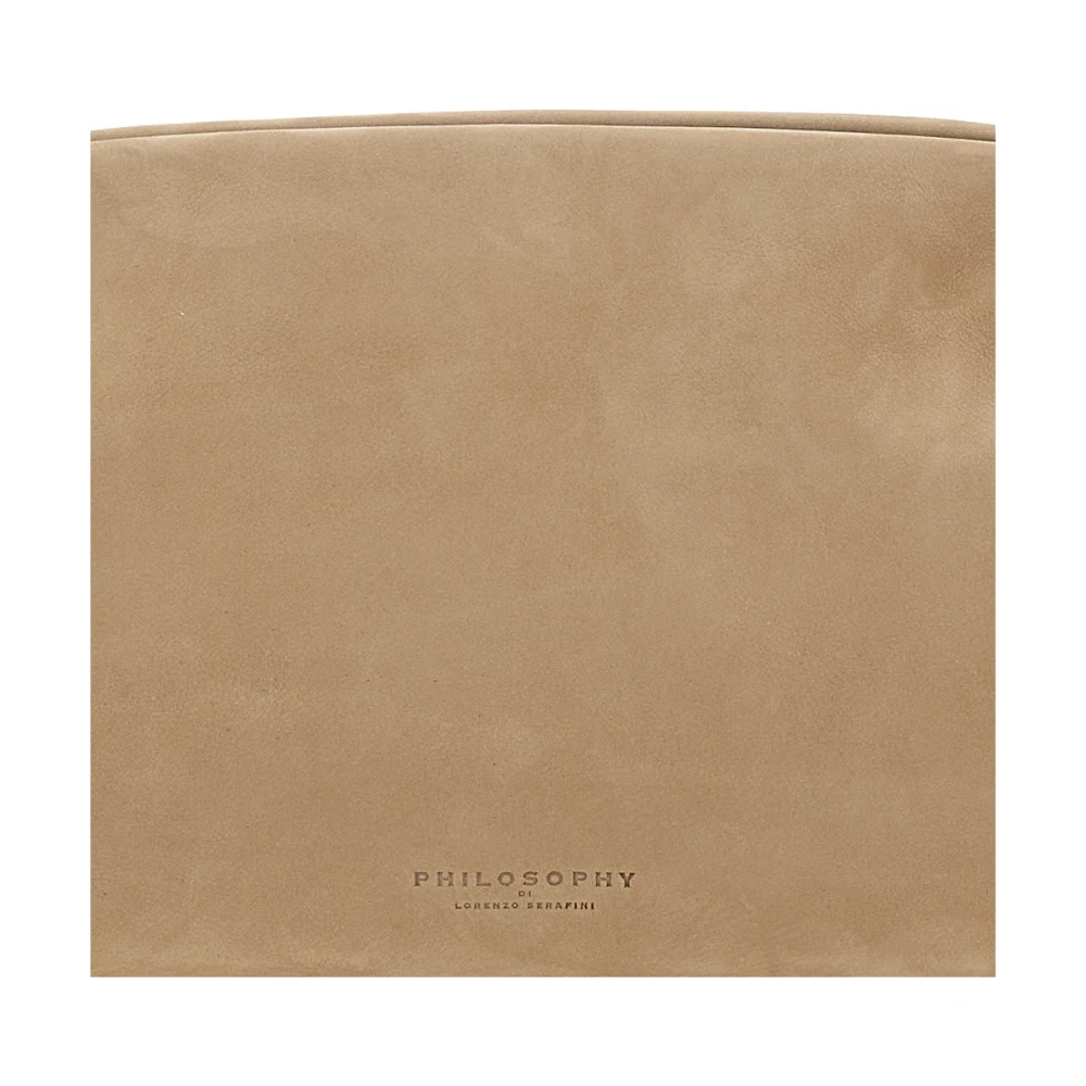 Philosophy di Lorenzo Serafini Beige Schoudertas met Logo Lettering Beige Dames