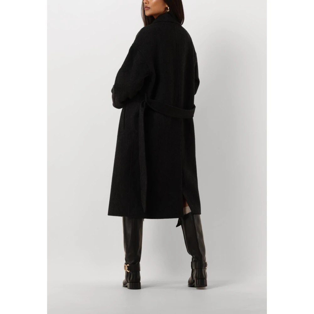 Silvian Heach Grijze Jas Gpa24016Cp Black Dames