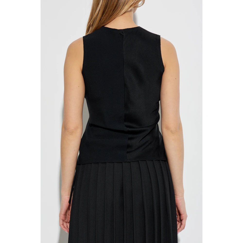 Ami Paris Top met stiksels Black Dames