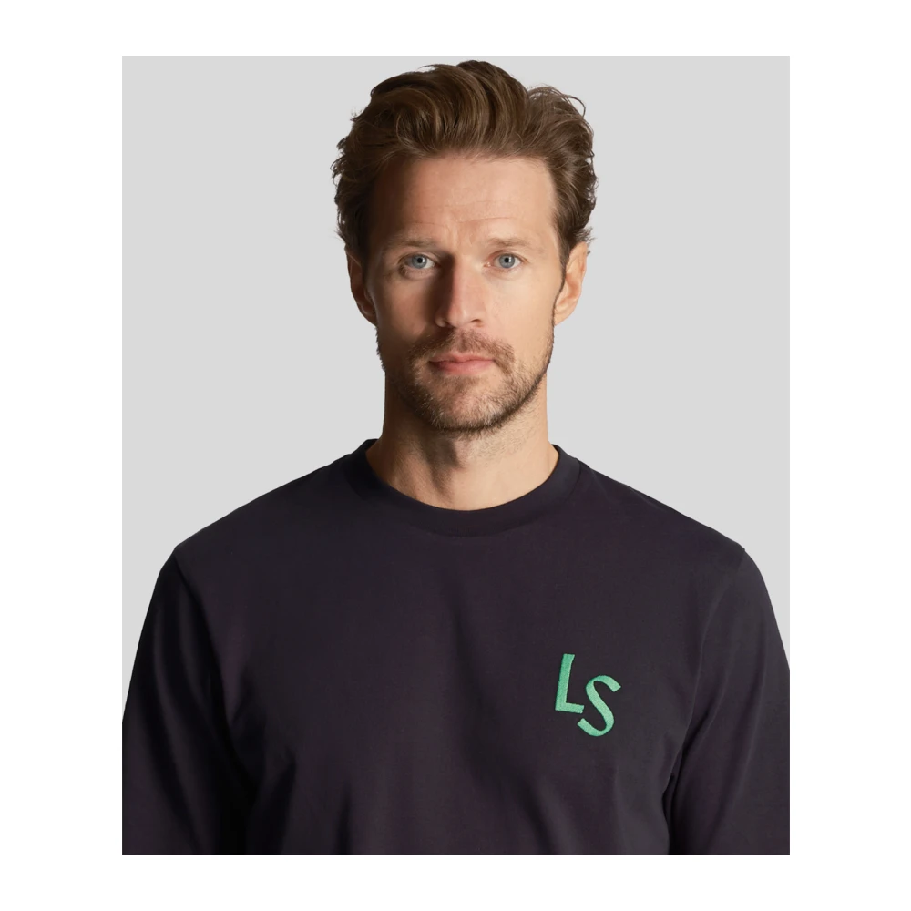 Lyle & Scott Logo T-Shirt Blue Heren