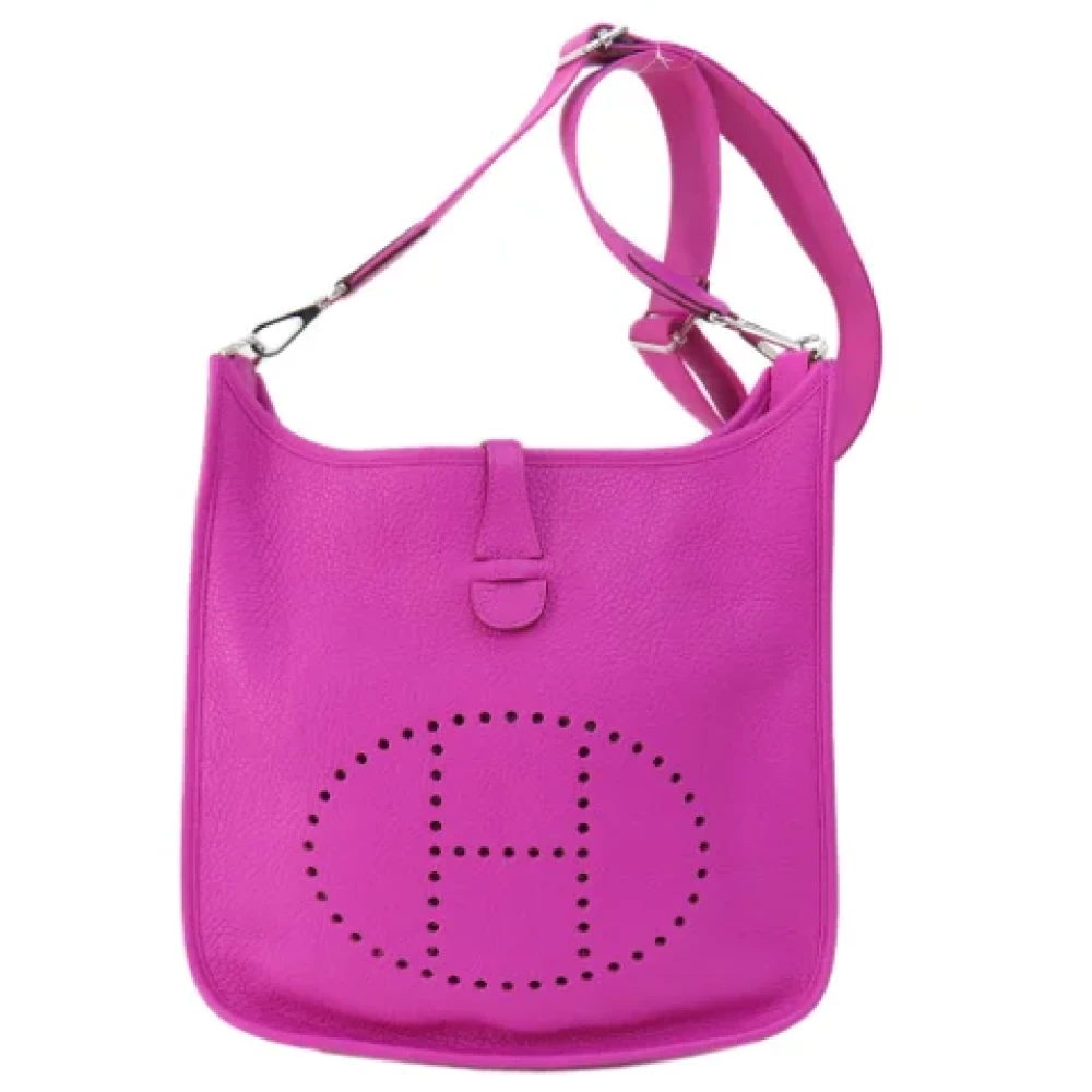 Hermès Vintage Pre-owned Leather shoulder-bags Purple Dames