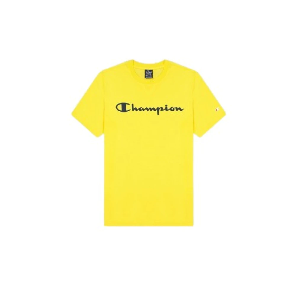 Champion Stijlvol T-shirt Yellow Heren