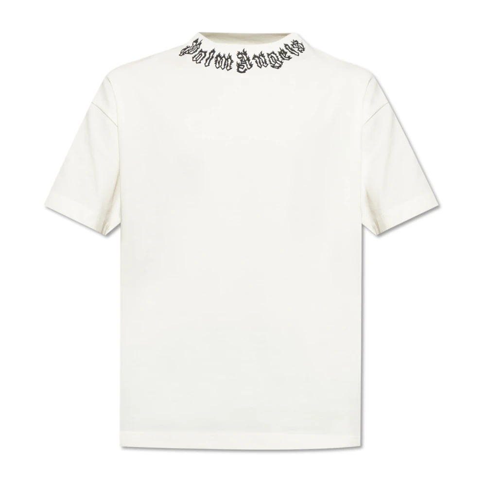 Palm Angels Bedrukt T-shirt Beige Heren