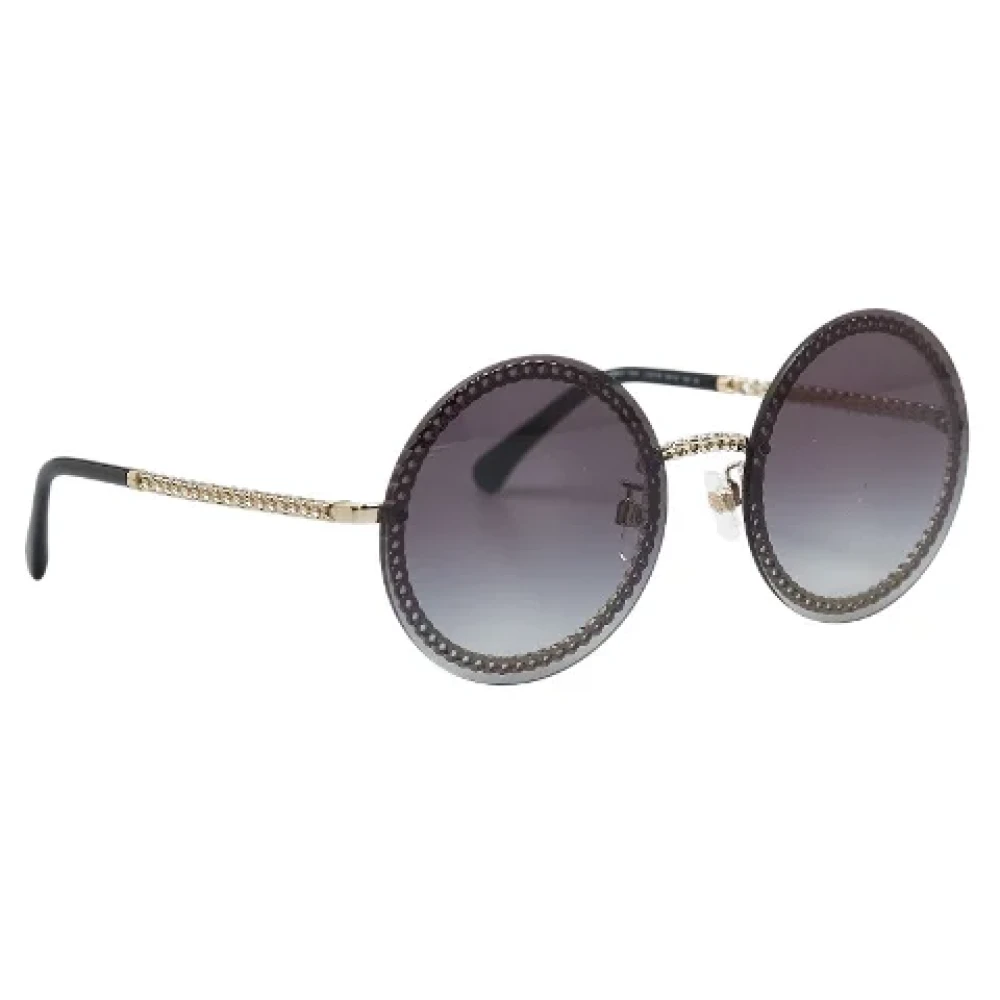 Chanel Vintage Pre-owned Plastic sunglasses Black Dames