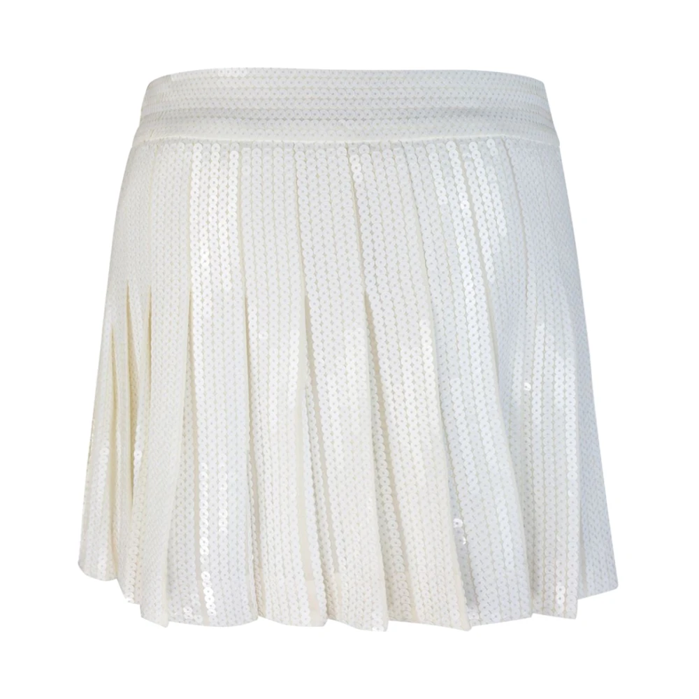 P.a.r.o.s.h. Witte Pailletten Rok White Dames
