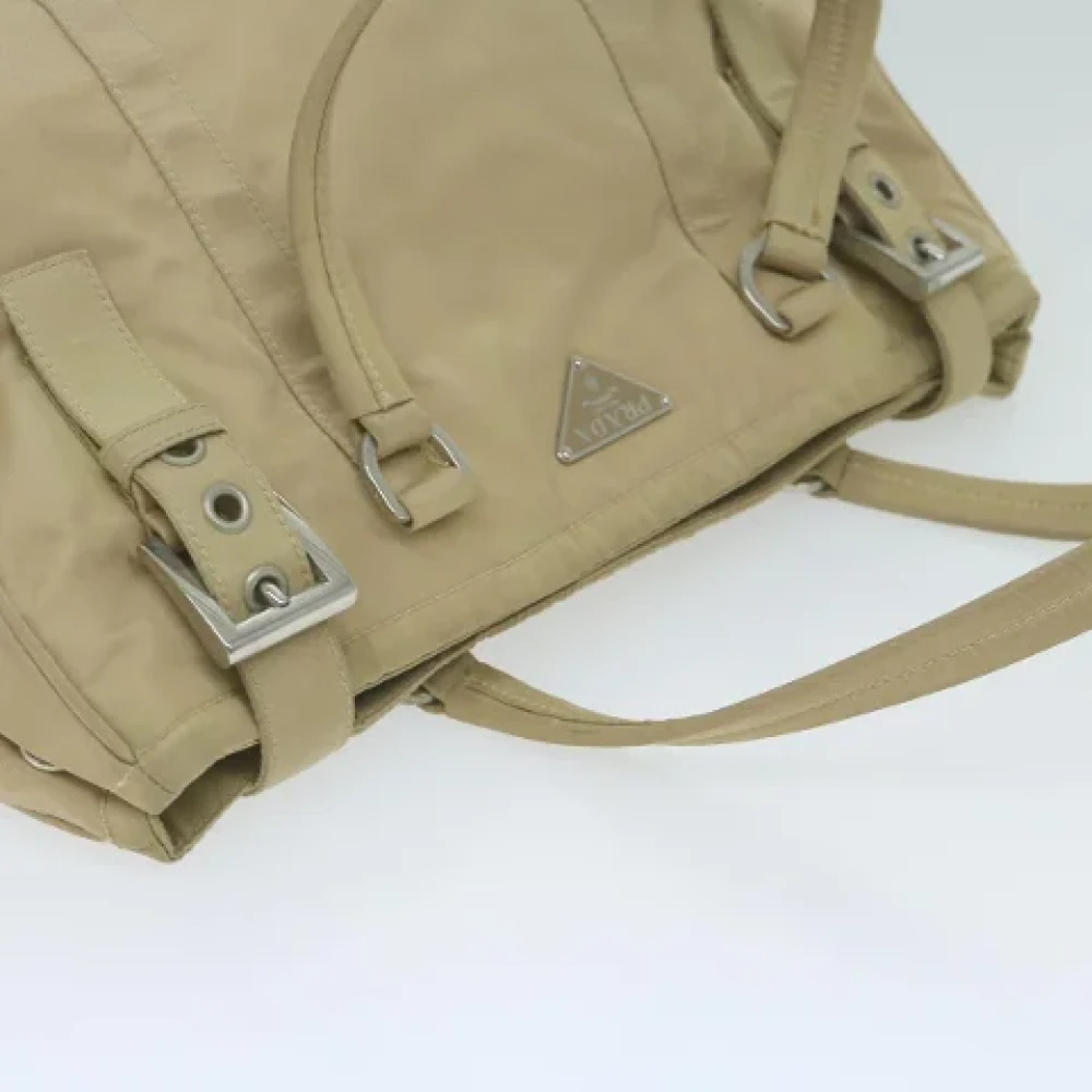 Prada Vintage Pre-owned Nylon totes Beige Dames
