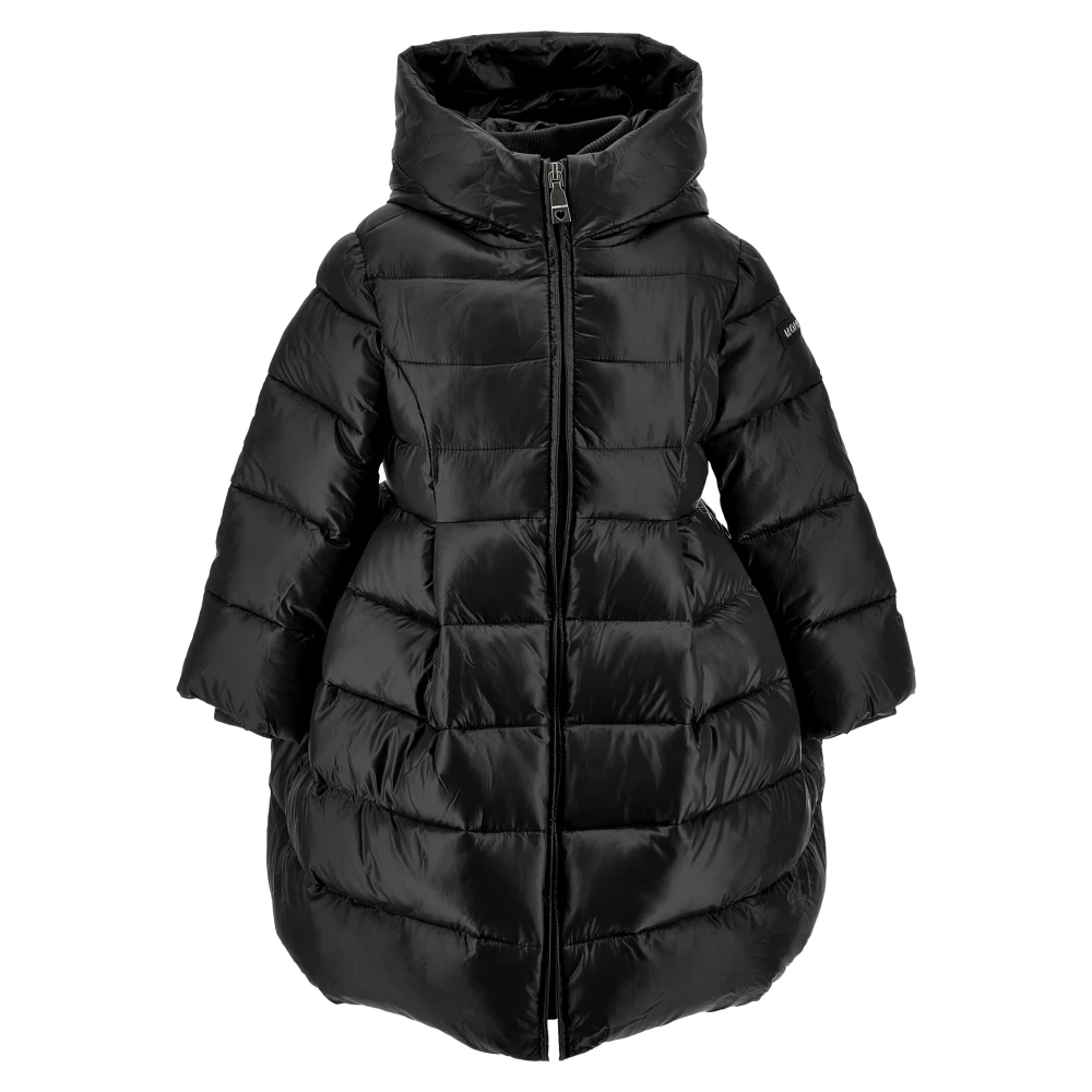 Monnalisa Shiny Puffer Coat - Female - Winter Jackets - Black - 3 Y - Kids