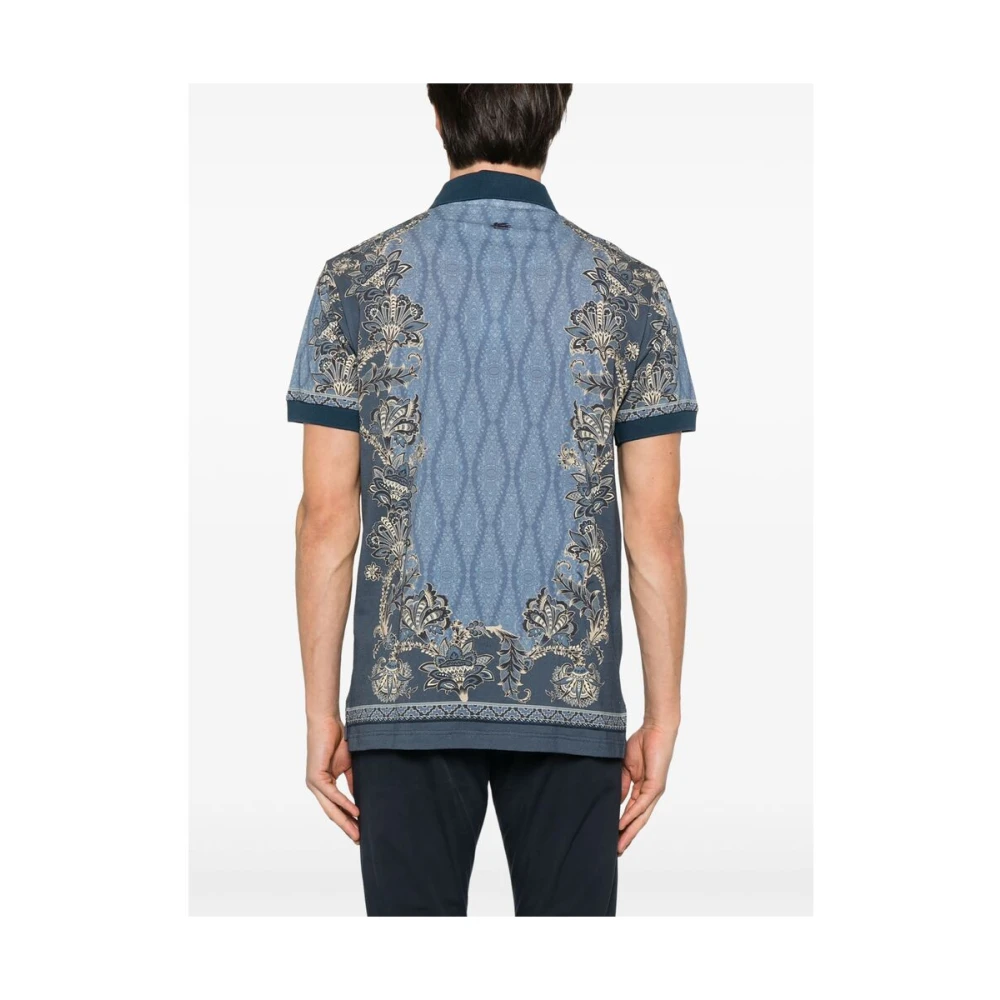 ETRO Blauwe Polo Sweater Multicolor Heren