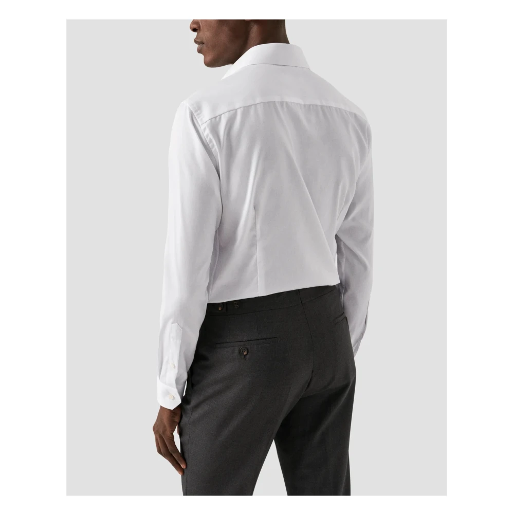 Eton Handtekening Twill Overhemd Wit White Heren