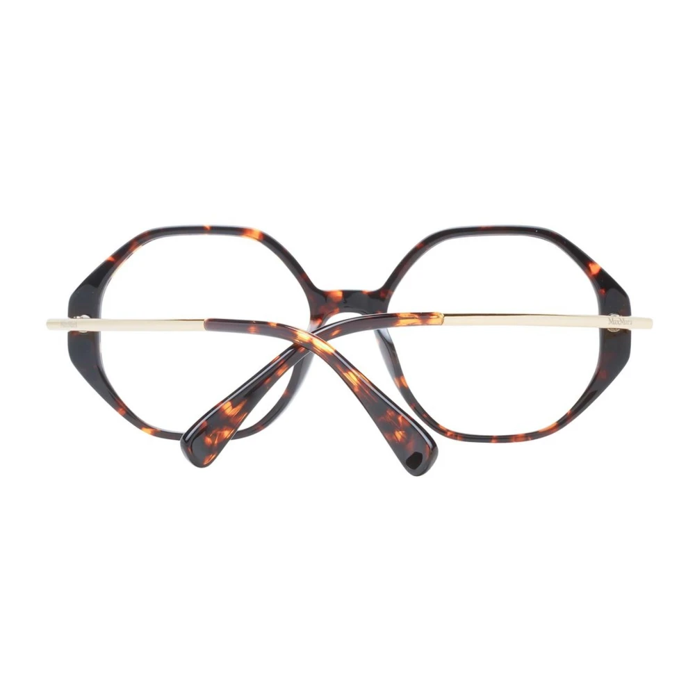 Max Mara Stijlvolle Bruine Ronde Optische Monturen Brown Dames