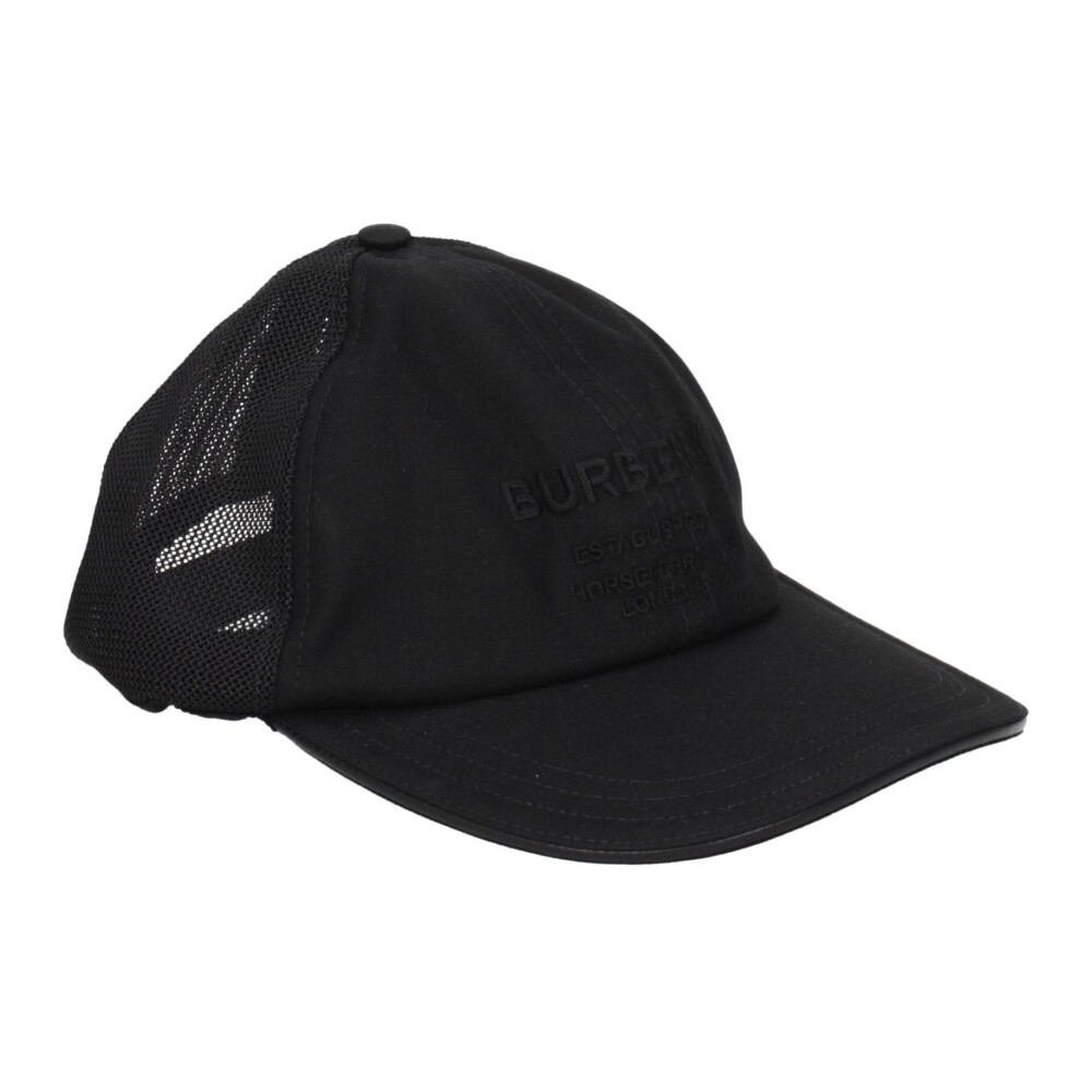 【美品】BURBERRY BASEBALL CAP メッシュ　S Burberry Logo Cotton Twill Baseball Cap (Hats) IFCHIC.COM