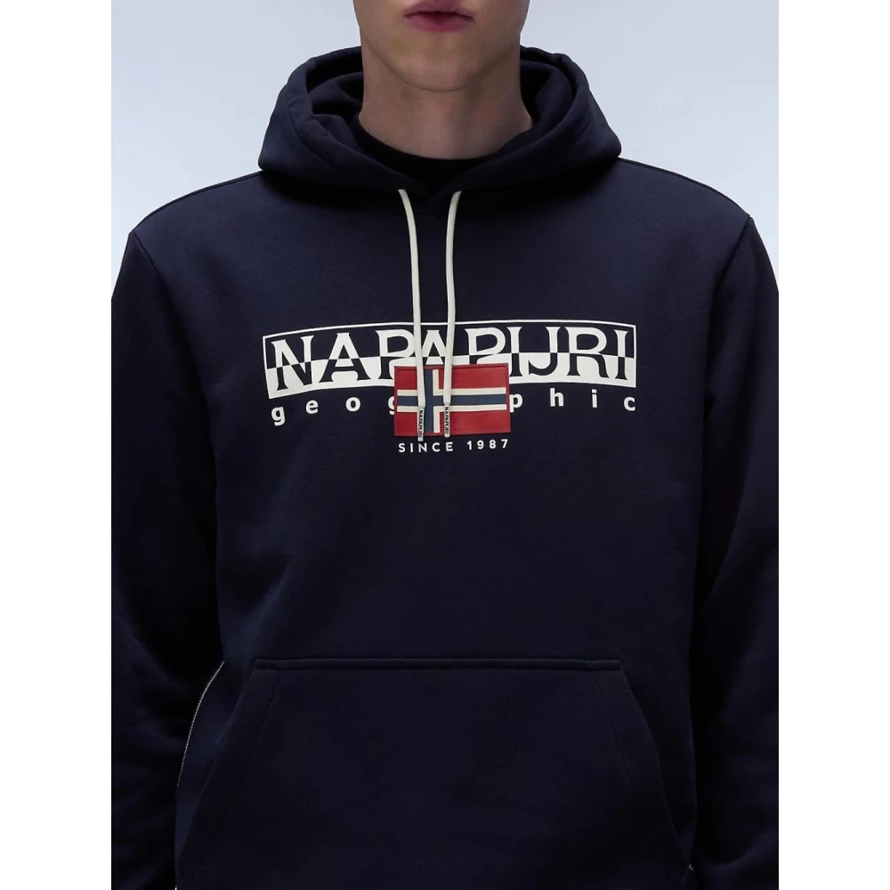 Napapijri Blauwe Hoodie Aylmer Winter Blue Heren
