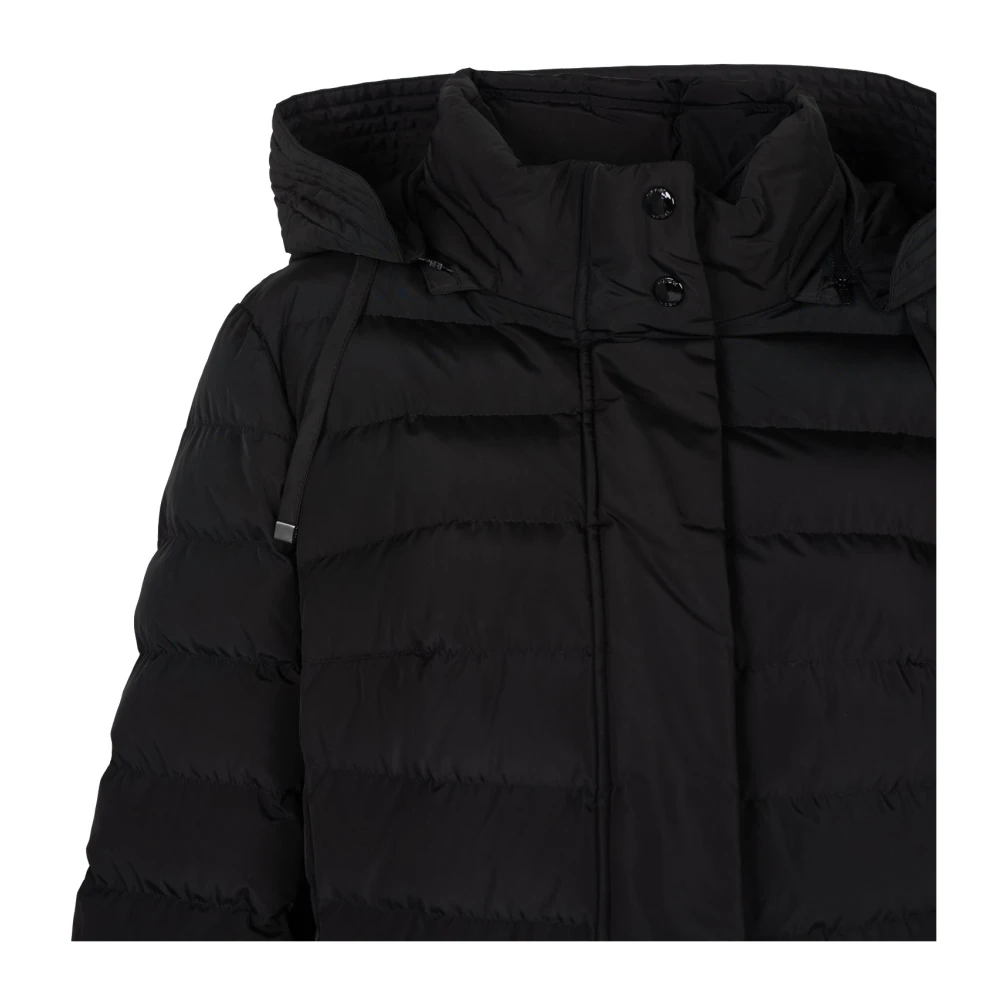 Geox Gewatteerde jas met afneembare kraag Black Dames