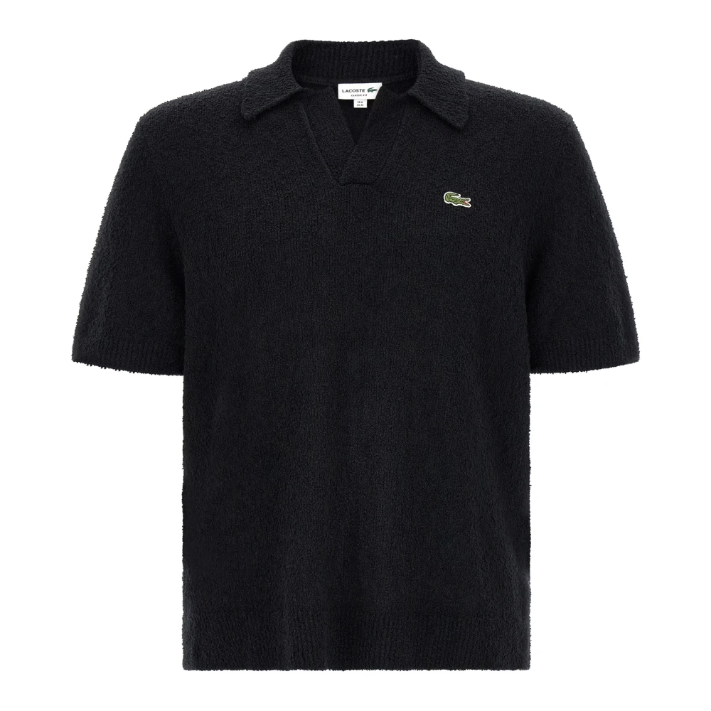 Lacoste Men's Black Polo Shirts - V-Neck Knitwear - Xl - Knitwear