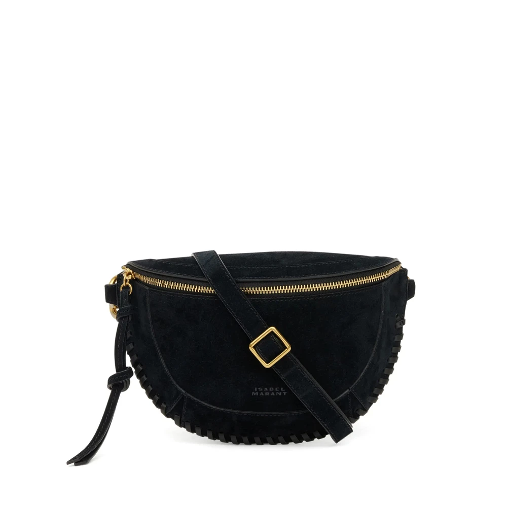 Isabel marant Zwarte Suède Bum Bag met Verstelbare Band Black Dames