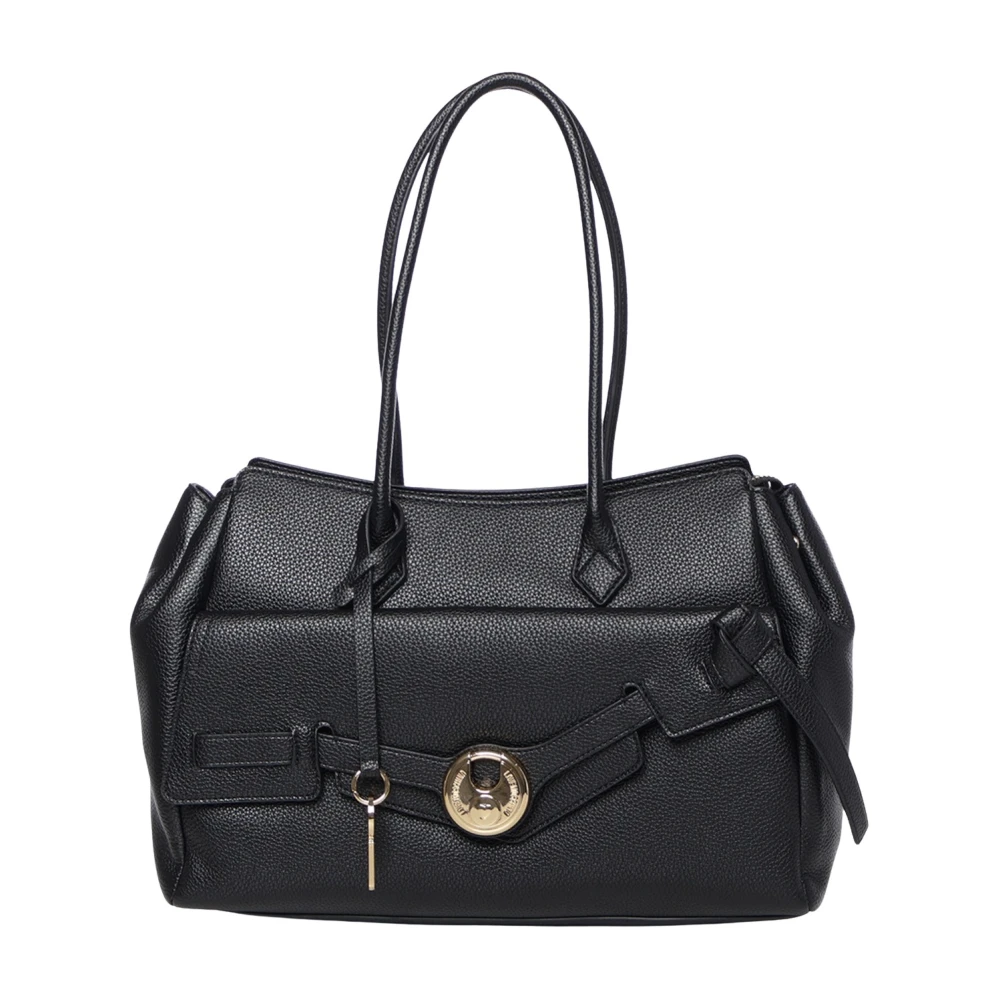 Love Moschino Donna Nero Borsa A Spalla Con Dettaglio Logo - Immagine 3