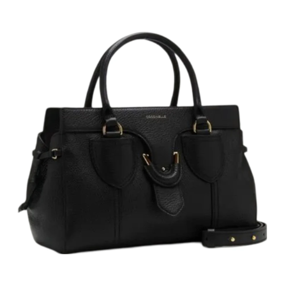 Coccinelle Leren handtas met ritssluiting Black Dames
