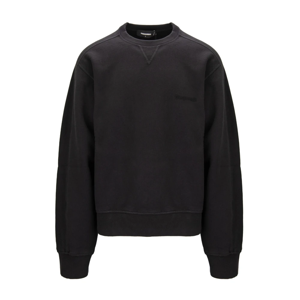 Dsquared2 Mannelijk Zwart Hoodies & Sweatvesten Heren, Xl, Sweatshirts