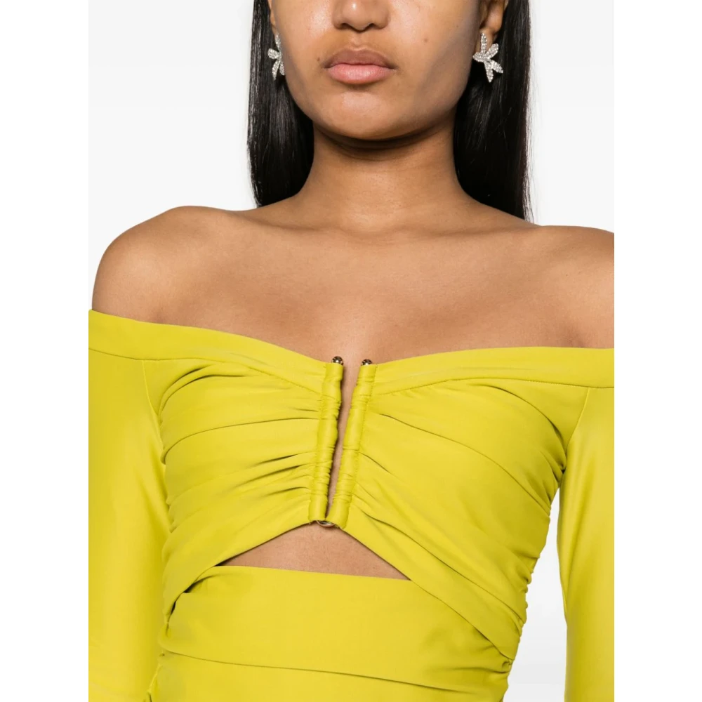 Self Portrait Groene Cut-Out Off-Shoulder Tas Green Dames