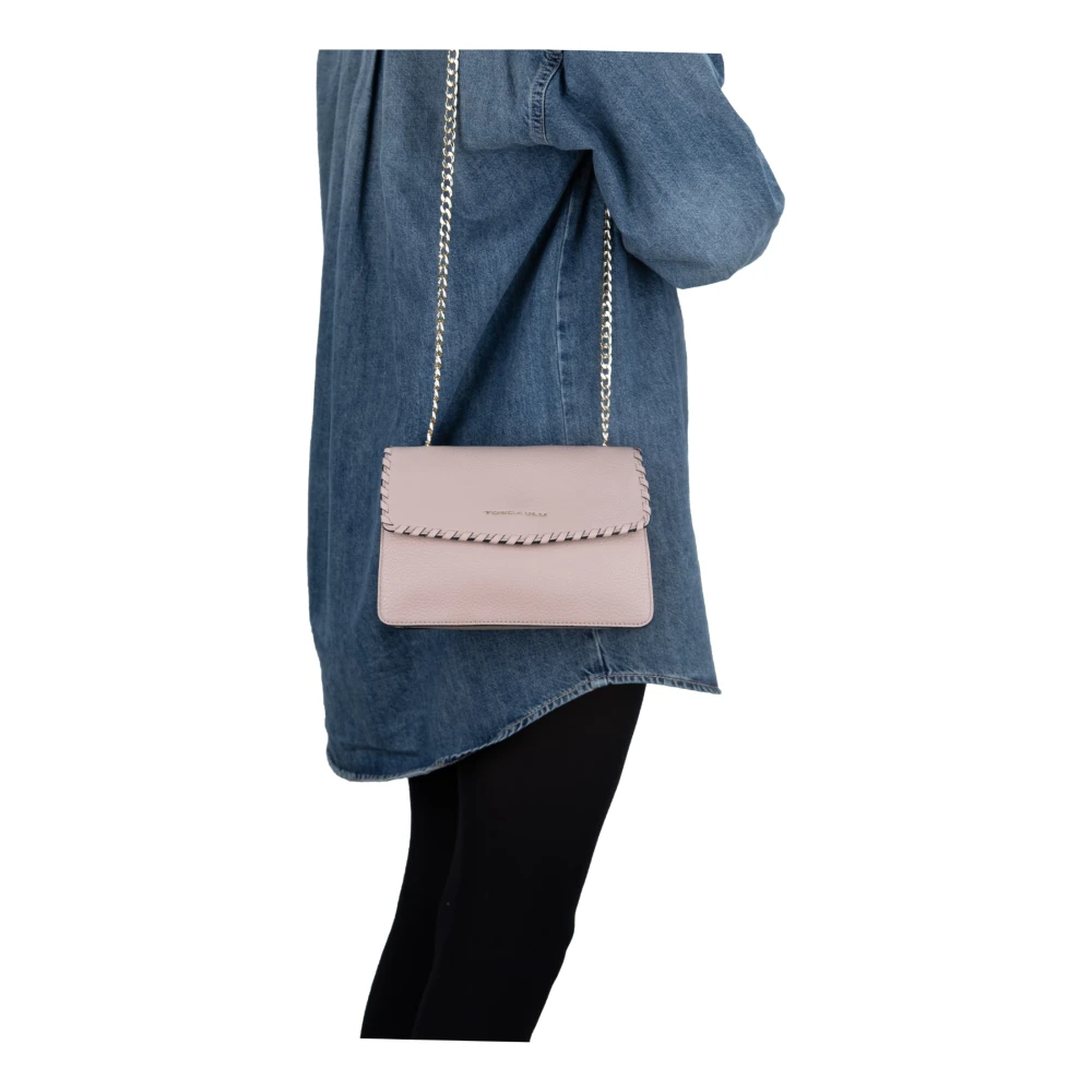 Tosca Blu Dames Schoudertas Magneetknoop Beige Dames