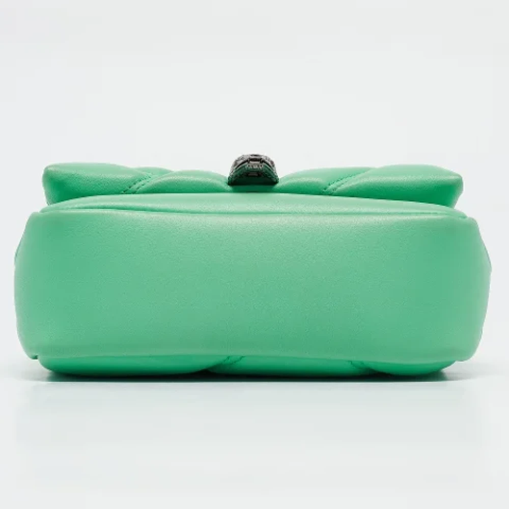 Bvlgari Vintage Pre-owned Leather crossbody-bags Green Dames