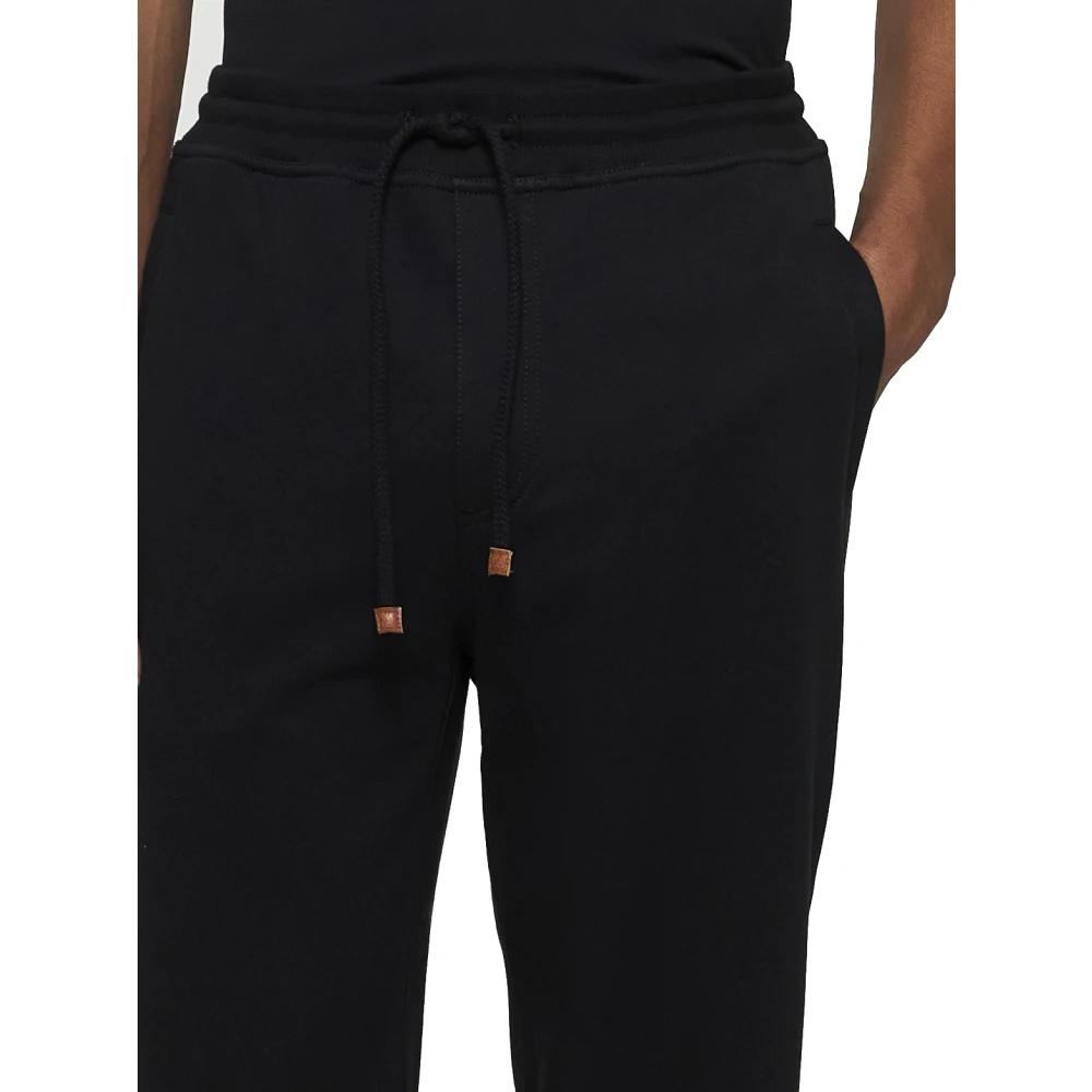 BRUNELLO CUCINELLI Zwarte elastische taillebroek Black Heren