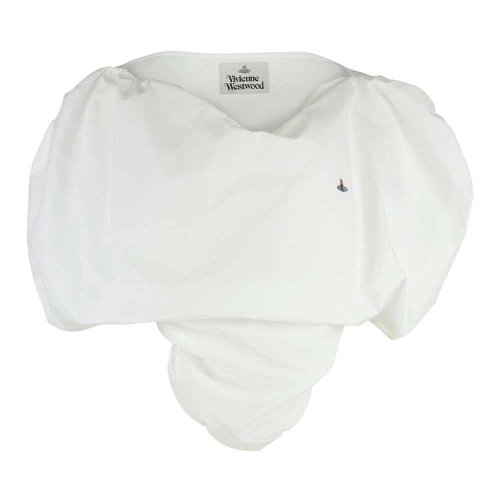 Vivienne Westwood Asymmetrische Heart Cotton Top White Dames