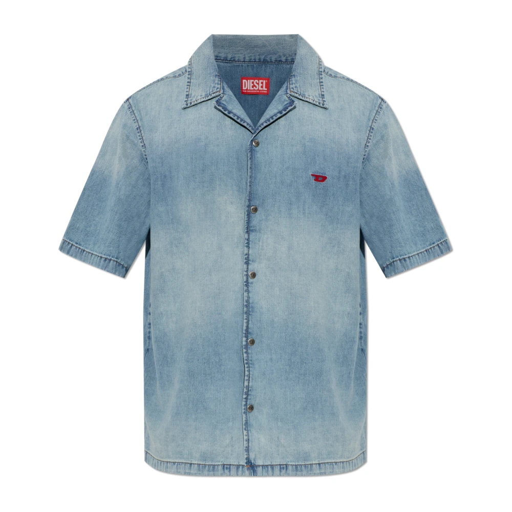 Diesel Hombre Azul Camisas, Talla: 2XL