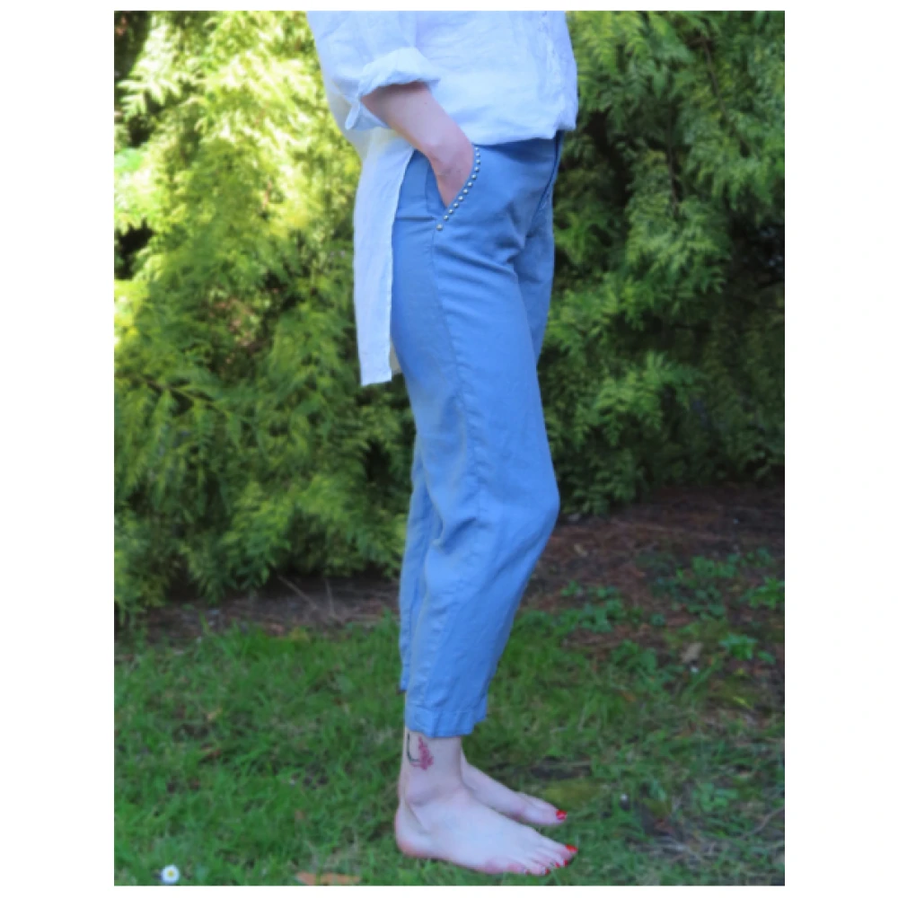 Mason's Casual Fit Linda 7 8 Broek Blue Dames