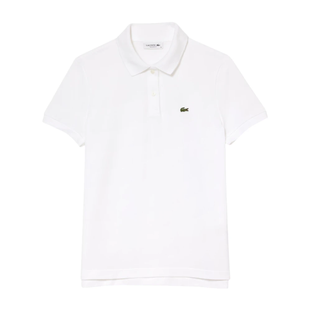 Lacoste Women's White Polo Shirts, M, Polo Regular Fit Petit Piqué