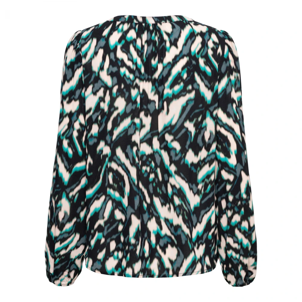 &Co Woman Bloes met lange mouwen en V-hals Multicolor Dames