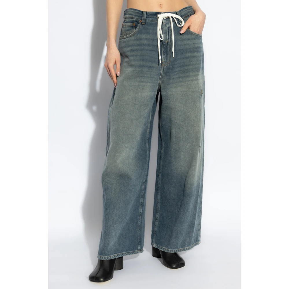 MM6 Maison Margiela Jeans met Vintage-effect Blue Dames