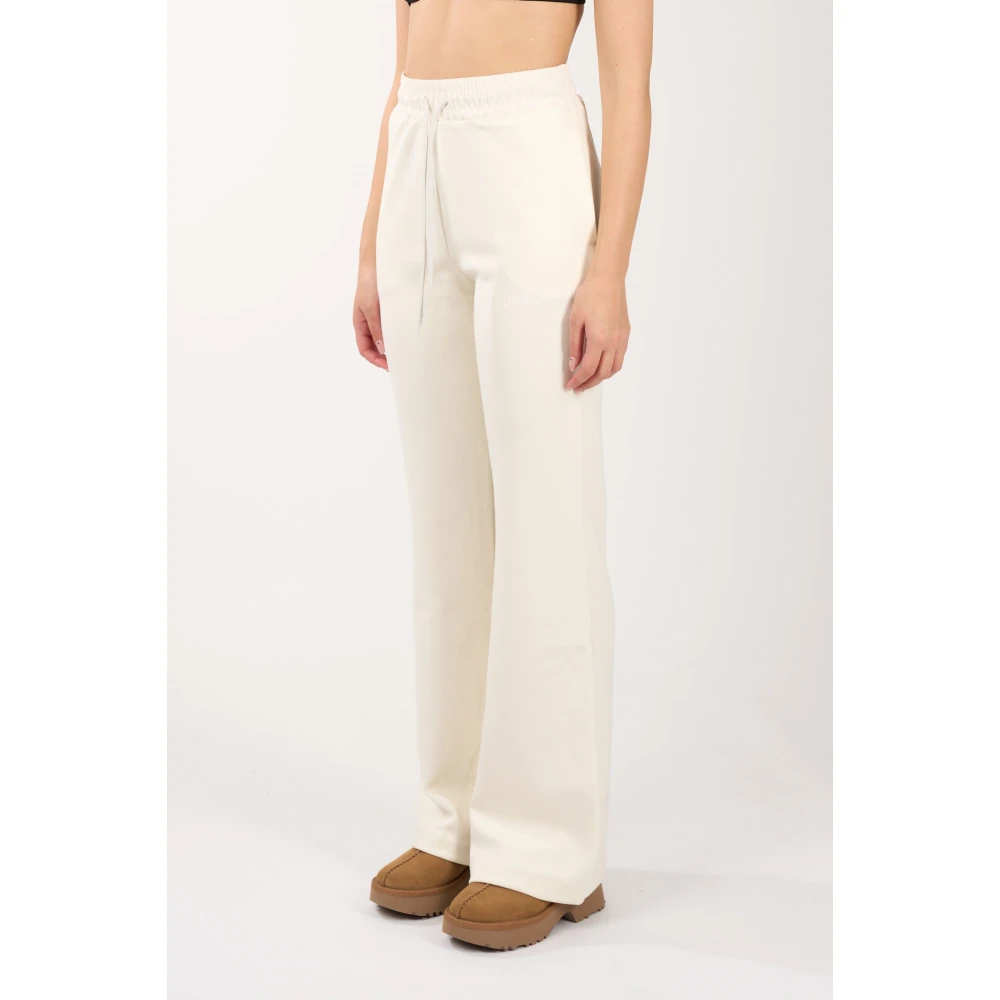 Hinnominate Modal Nylon Jogger Broek met Logo White Dames