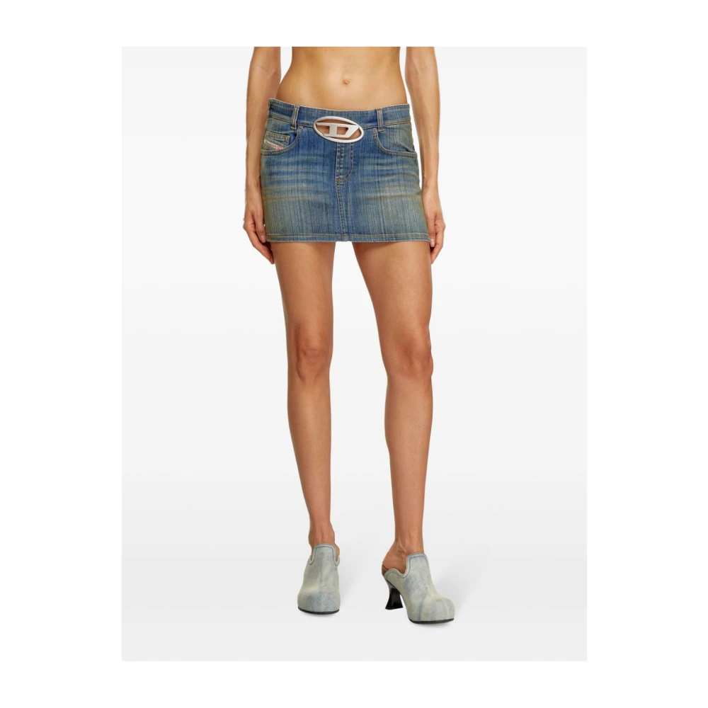 Diesel Mini Rokken in Zwarte Denim Stijl Blue Dames