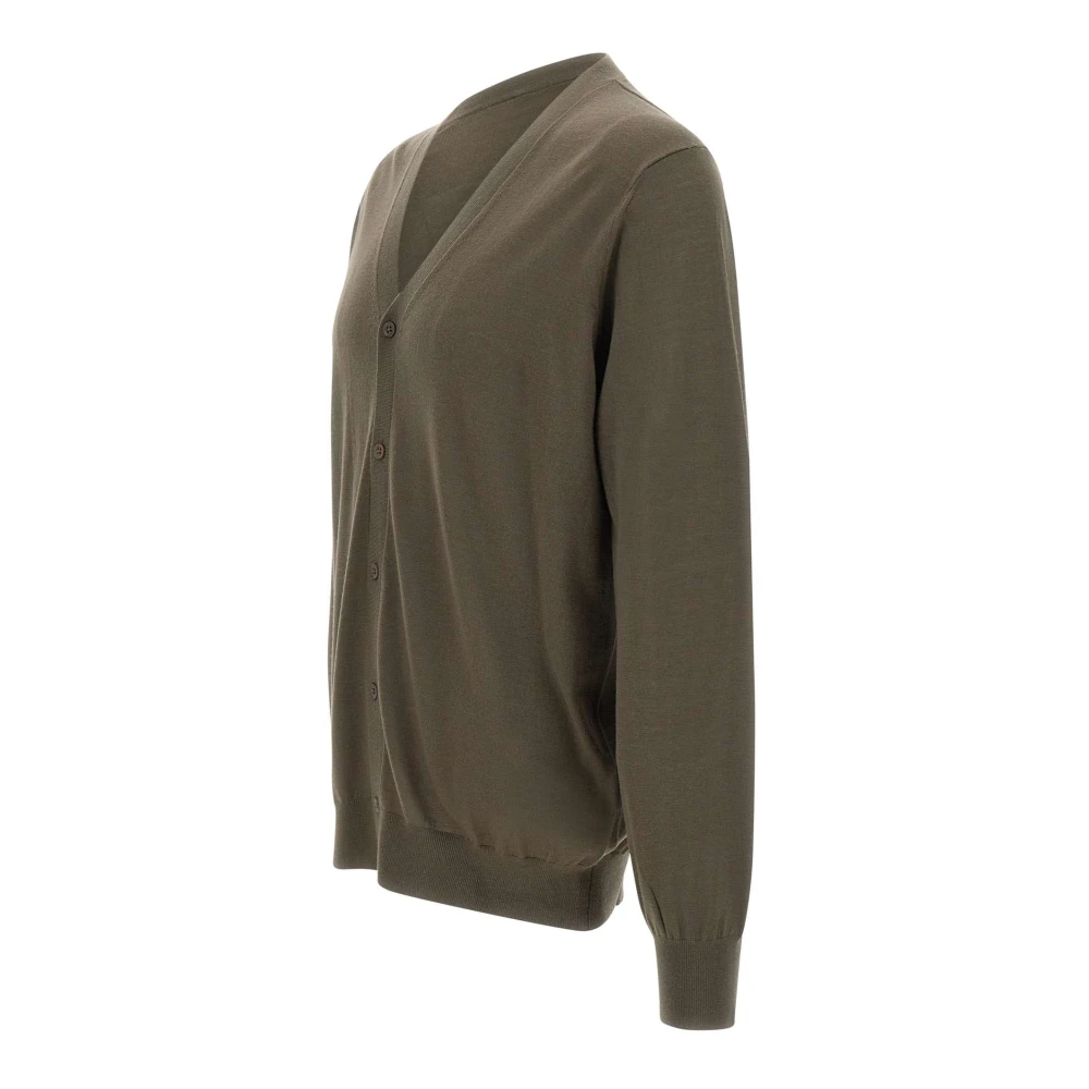 Kangra Bruine Wollen Vest Trui Brown Heren