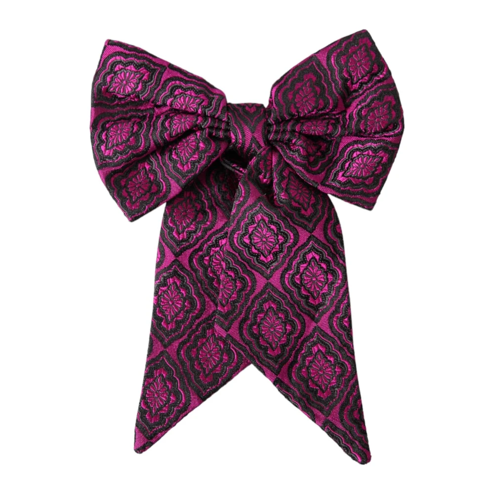 Dolce & Gabbana Paarse Zijden Strikdas Purple Heren