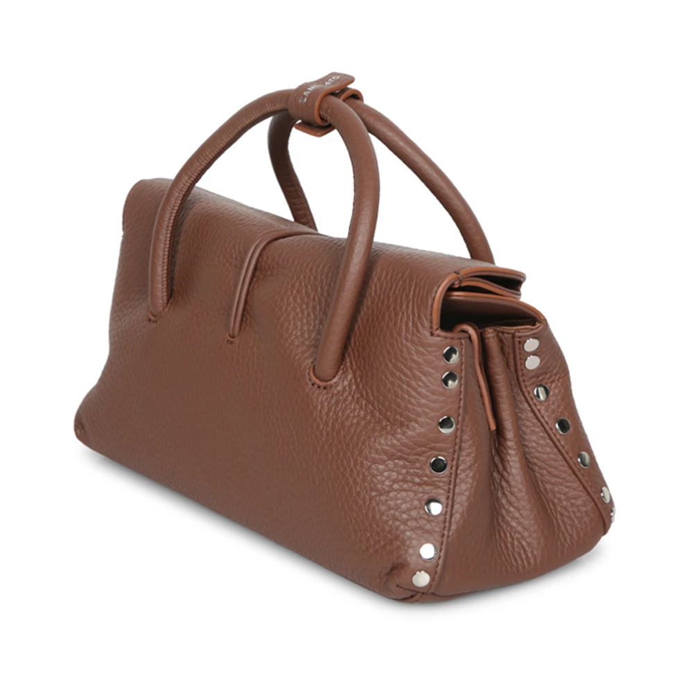 Zanellato Elegante Leren Schoudertas Brown Dames