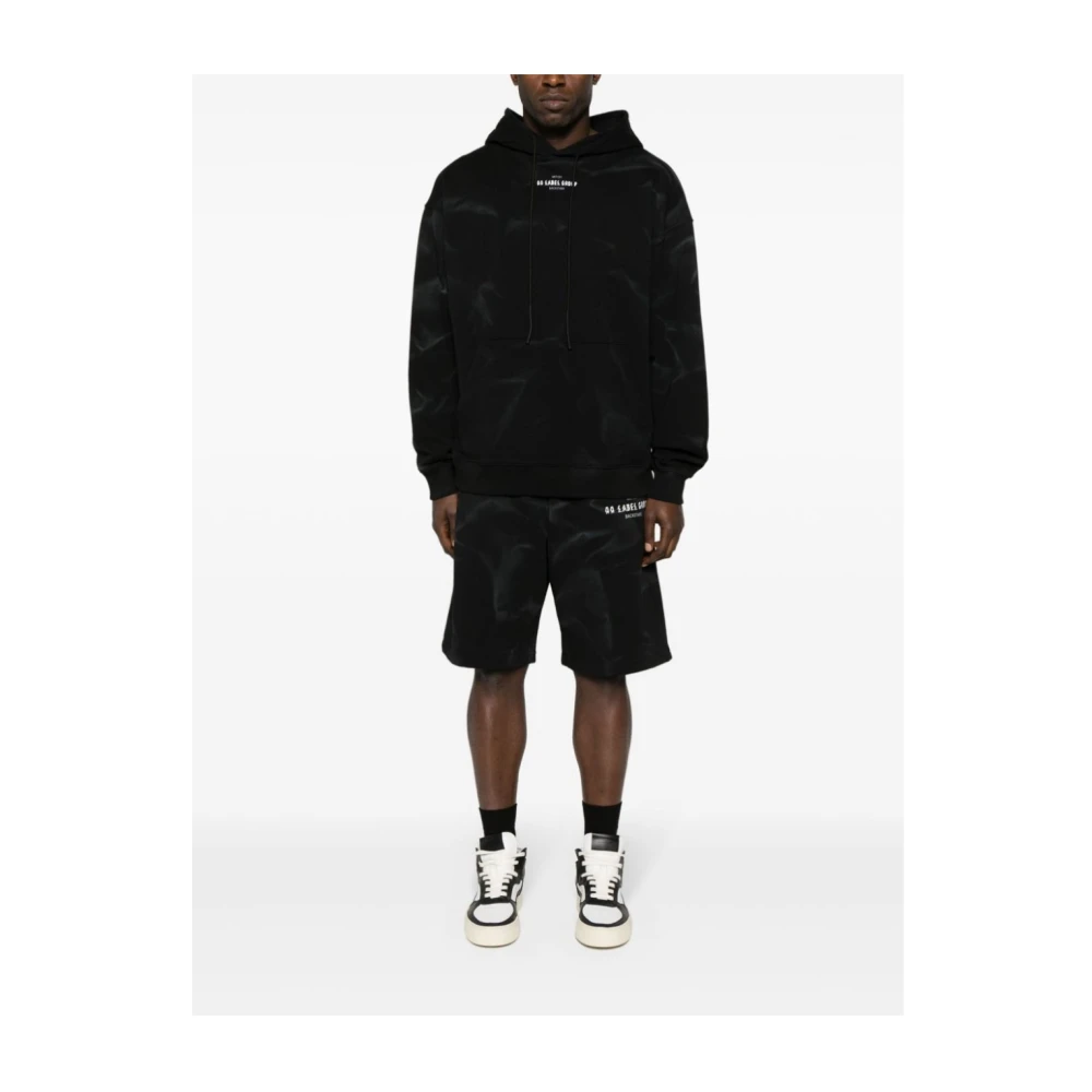 44 Label Group Hoodie met capuchon en kangoeroezak Black Heren