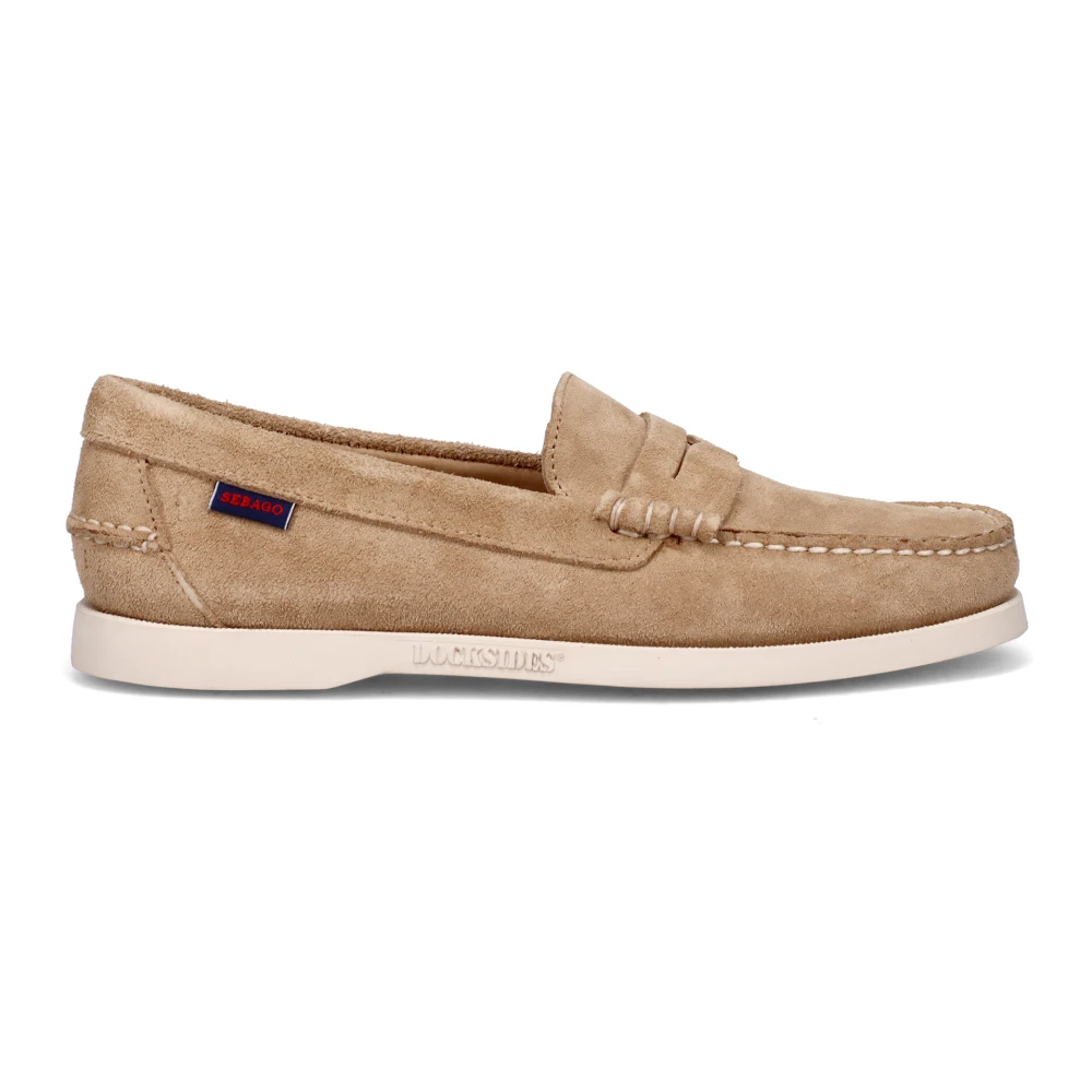 Sebago Men's Beige Loafers,, Summer Moccasin Penny Loafer Size 7 Uk