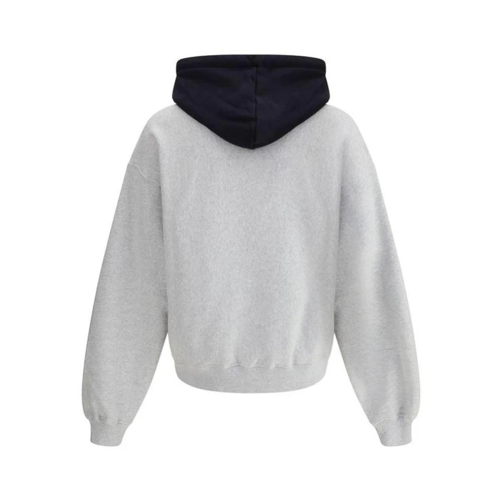 Jacquemus Grijs Melange Baseball Hoodie Gray Heren