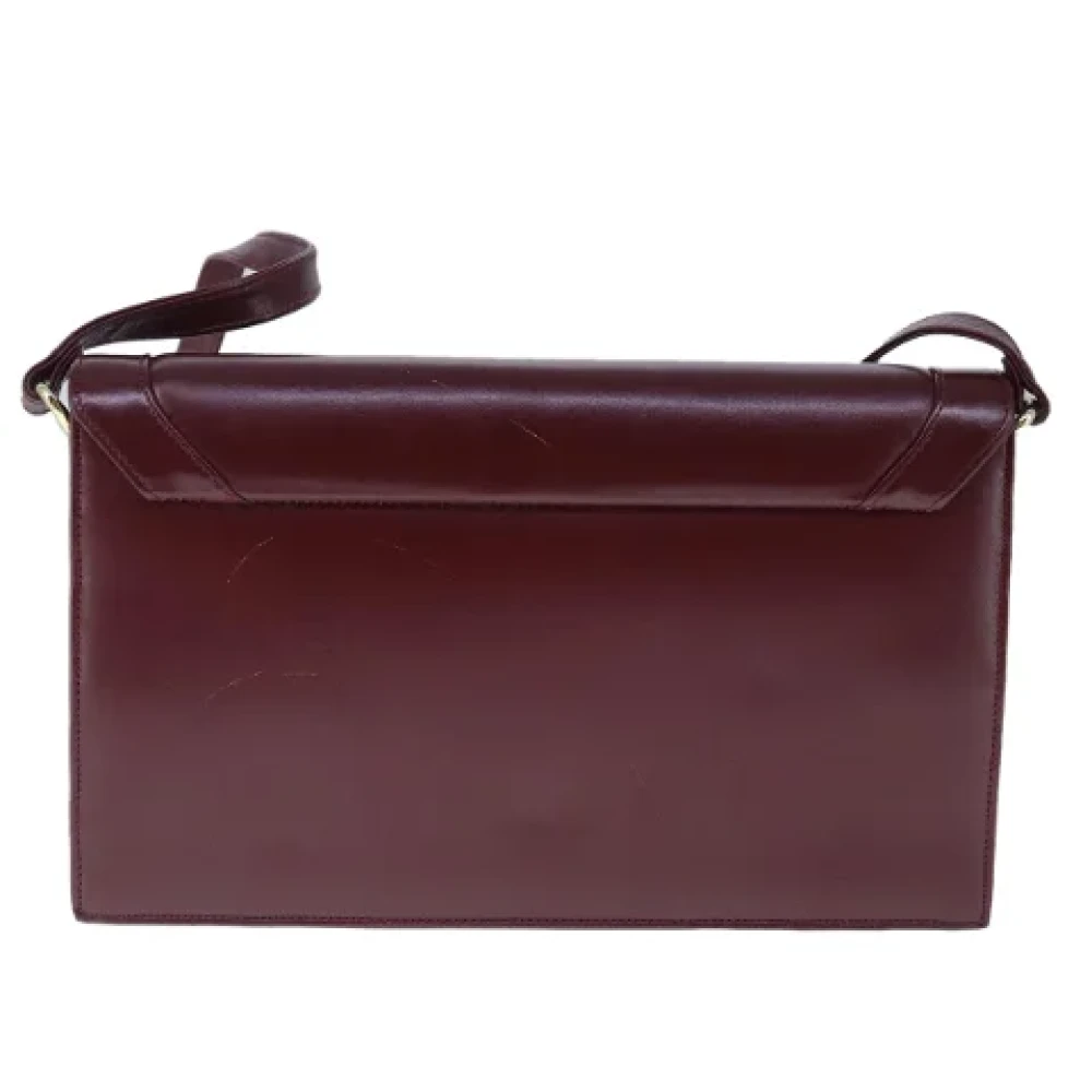 Cartier Vintage Pre-owned Leather shoulder-bags Red Dames