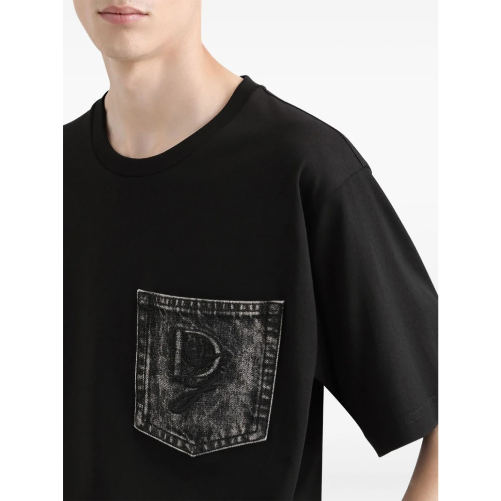 Dolce & Gabbana Zwarte T-shirts en Polos Black Heren